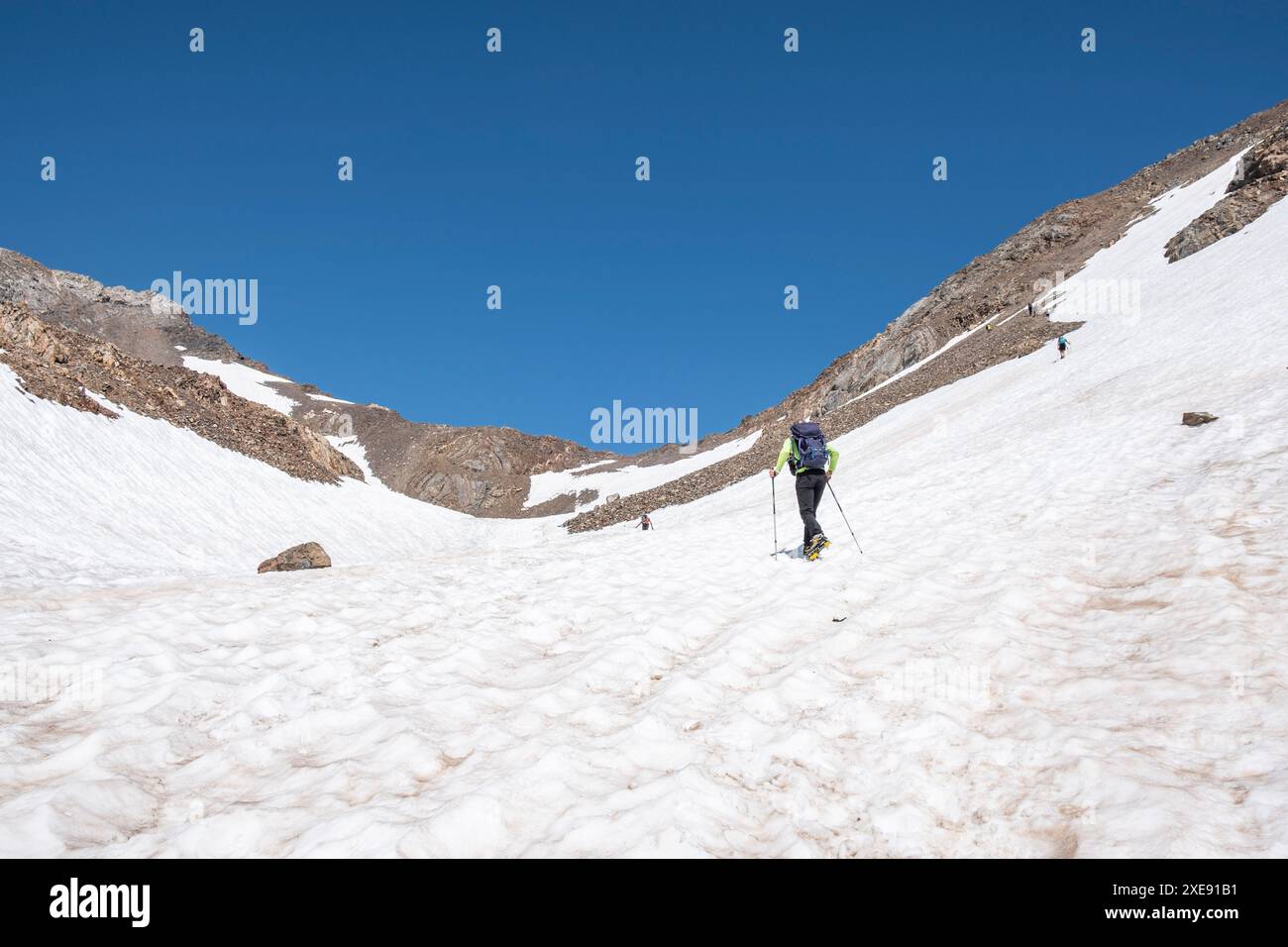 Aufstieg zum Argualas Peak Stockfoto