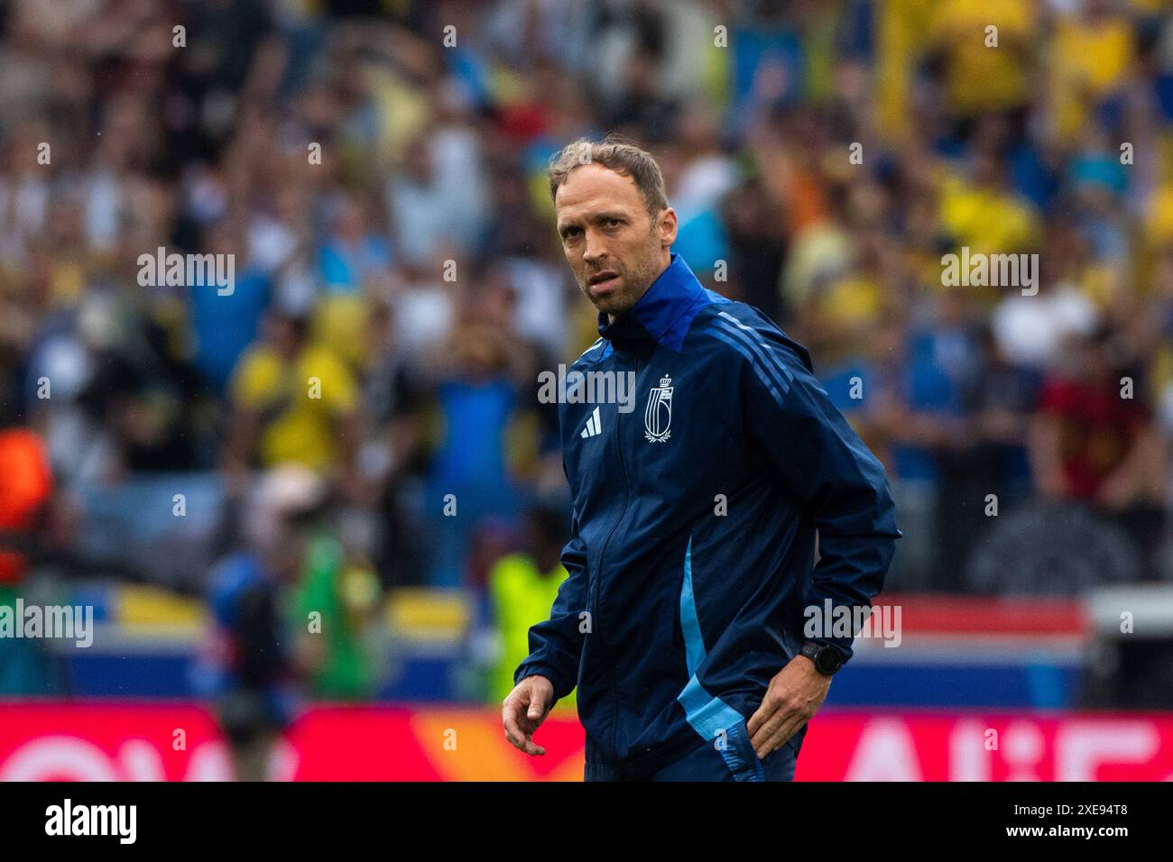Andreas Hinkel (Belgien, Co-Trainer), GER, Ukraine (UKR) gegen Belgien (BEL), Fussball Europameisterschaft, UEFA EURO 2024, Gruppe E, 3. Spieltag, 26.06.2024 Foto: Eibner-Pressefoto/Michael Memmler Stockfoto