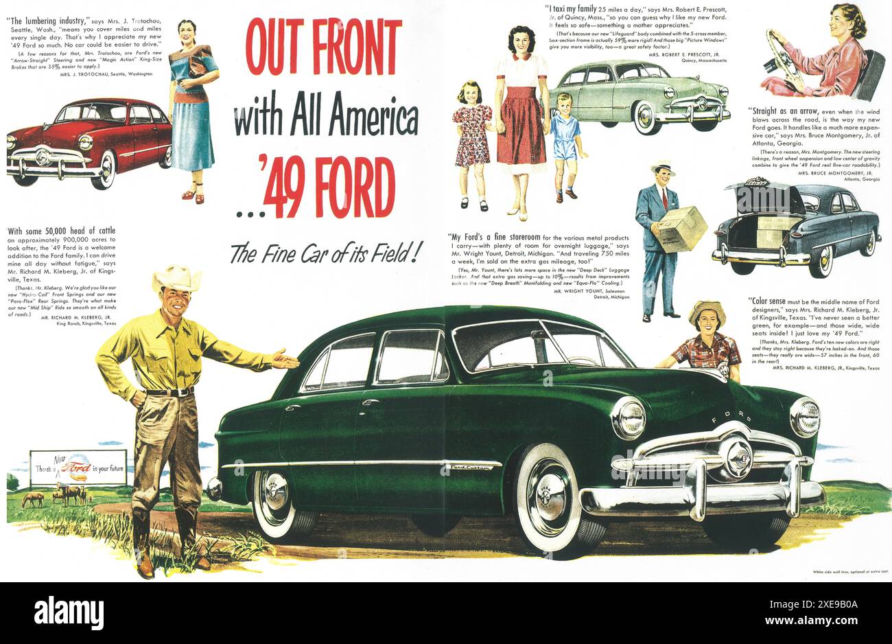 1948 Ford Limousine '49 Ad Stockfoto