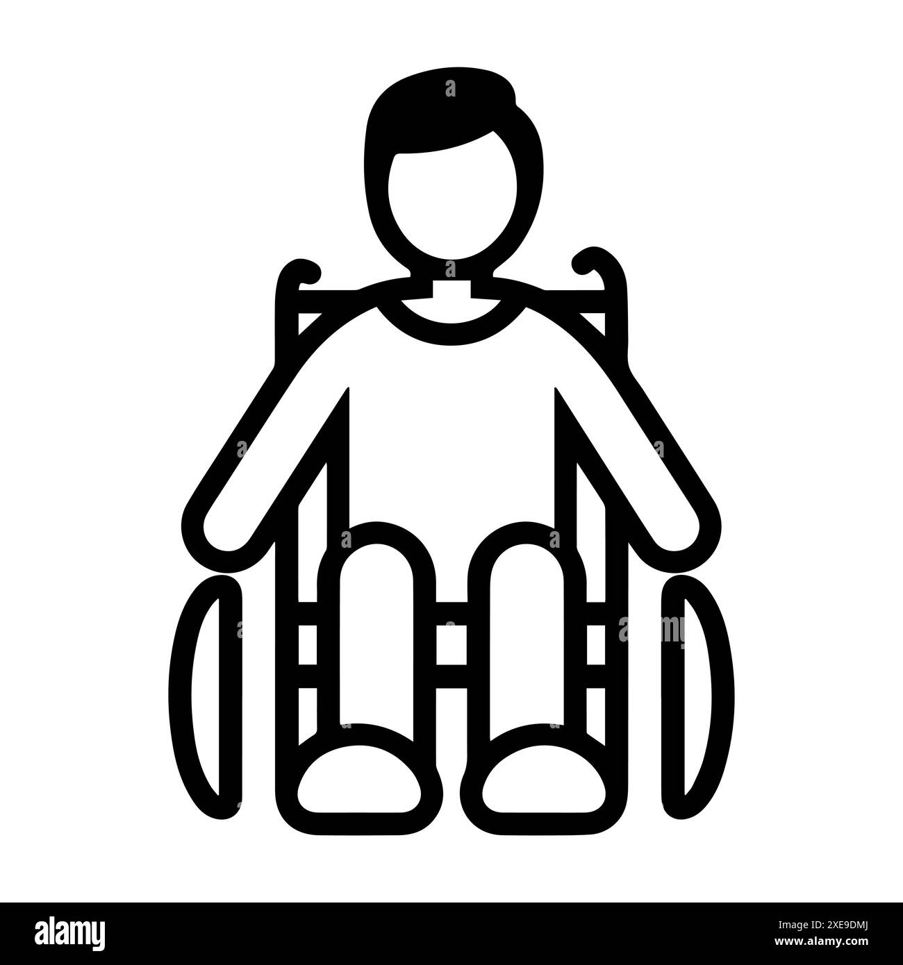 Dystrophie-Symbol oder modernes Liniensymbol. Vektorgrafik und Ikonendesign mit auffälligen Konturen. Schwarz-weiß Pixel Perfect minimalistisches Symbol isoliert wh Stock Vektor