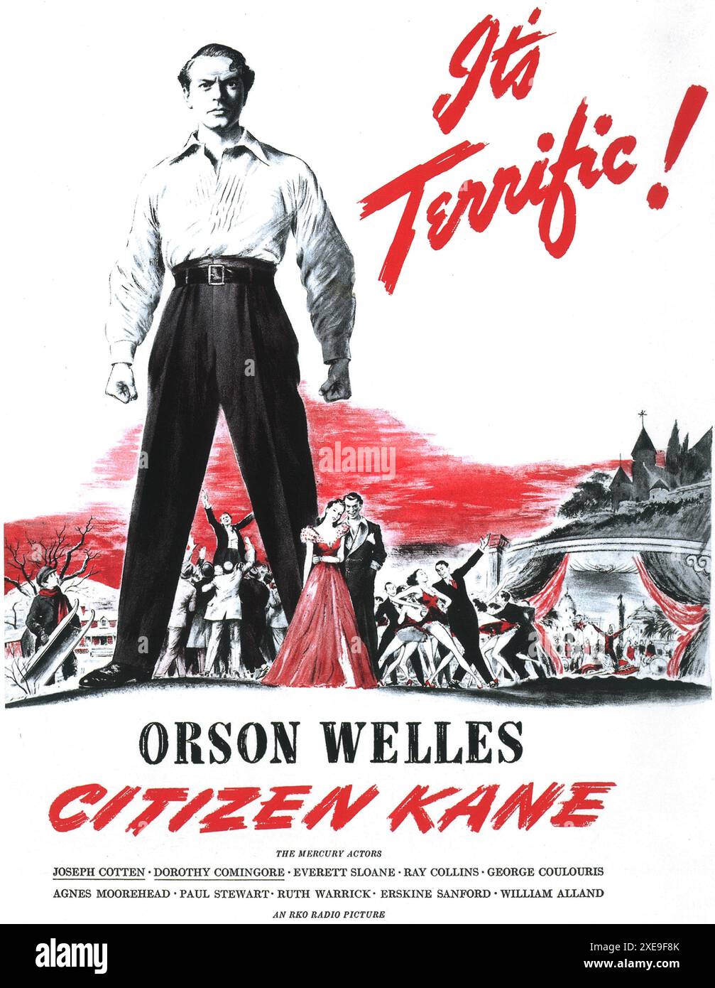 1941 Citizen Kane Originalfilmposter unter der Regie von Orson Welles Stockfoto