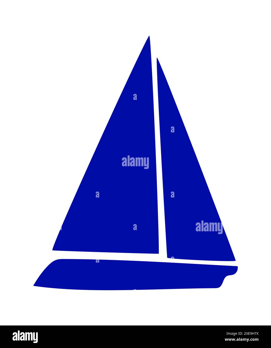 Spyglass-Symbol, einfache flache Silhouette Stock Vektor