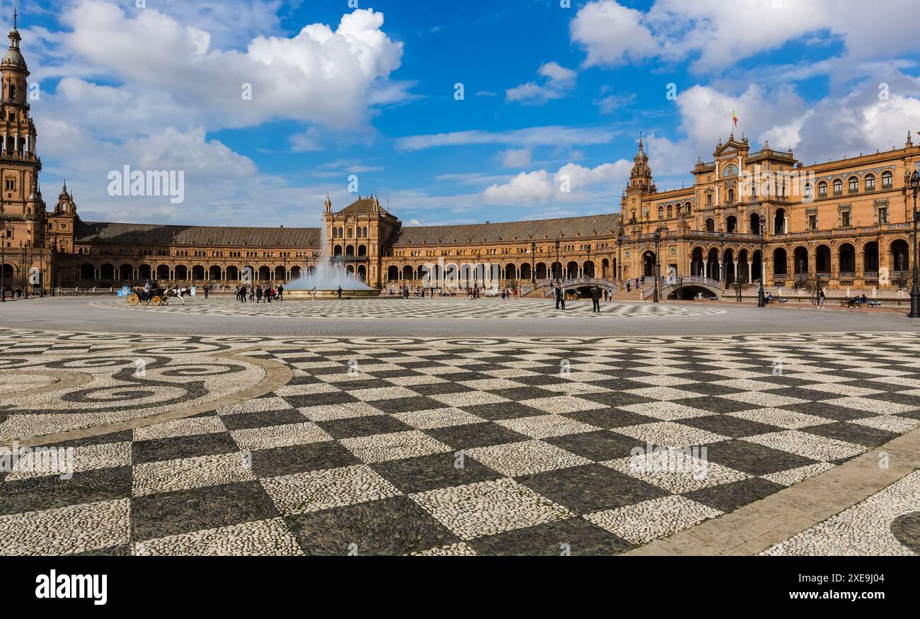 Sevilla ist die Hauptstadt der autonomen Gemeinschaft Andalusien in Südspanien Stockfoto