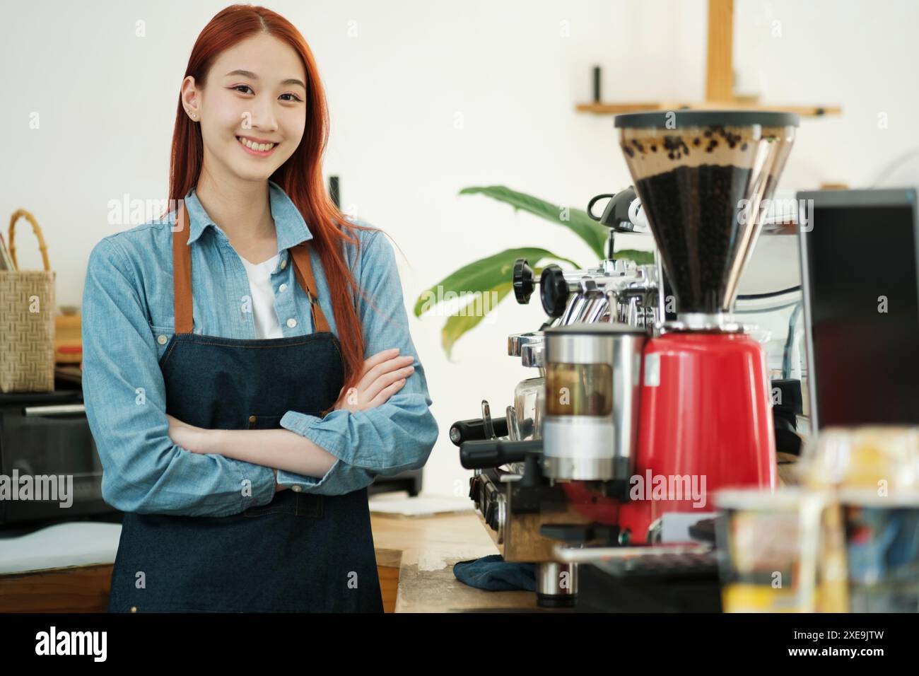 Gründung des Unternehmens, Frauen führen das neue Unternehmen selbstbewusst Stockfoto