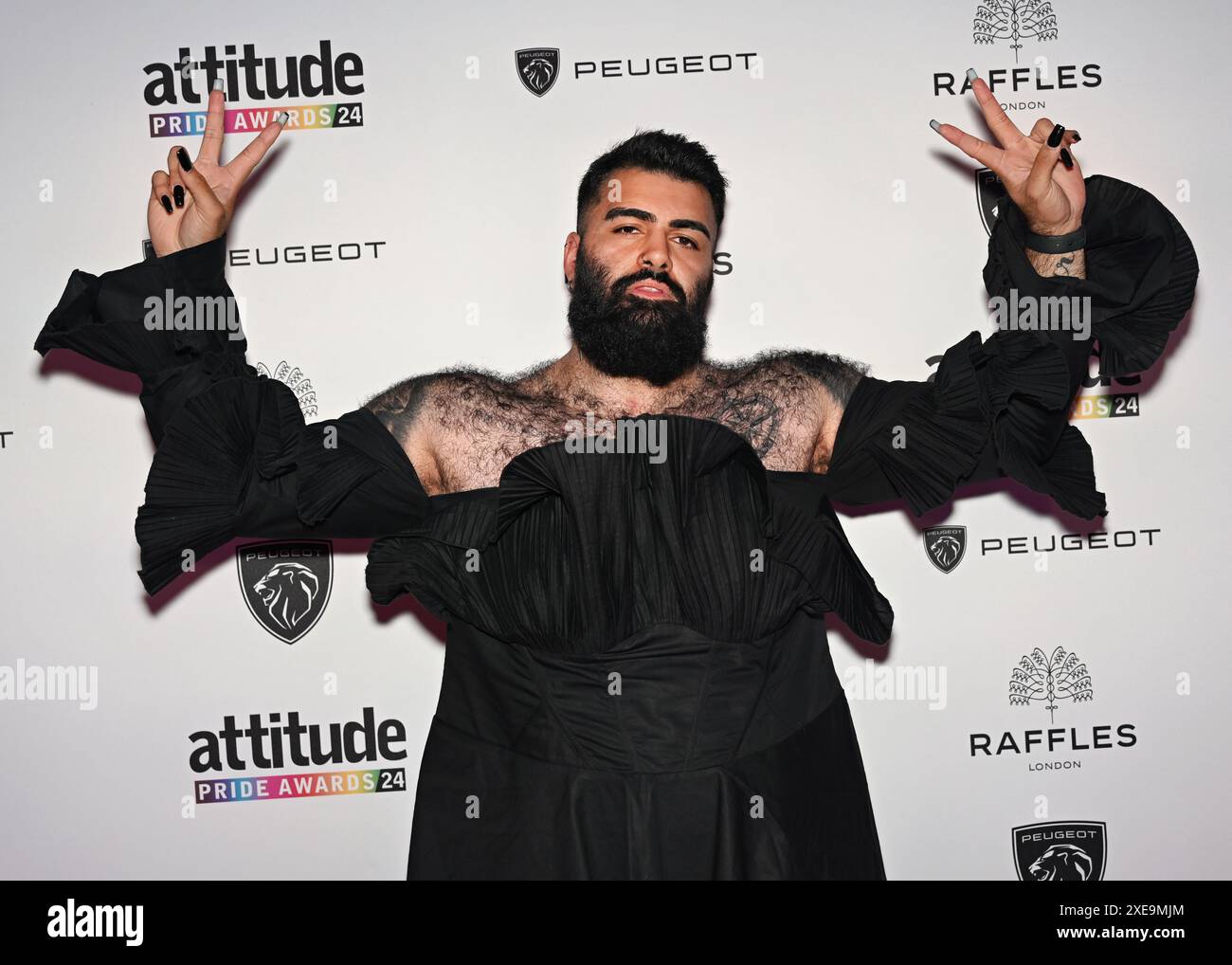 LONDON, GROSSBRITANNIEN. Juni 2024. Asad Zafar nimmt an den Attitude Pride Awards 2024 im Raffles London, The OWO, London, UK, Teil. Quelle: Siehe Li/Picture Capital/Alamy Live News Stockfoto