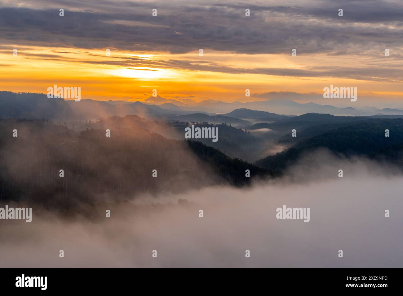 Fotos des Nationalparks Sächsische Schweiz aus dem Elbsandsteingebirge Stockfoto