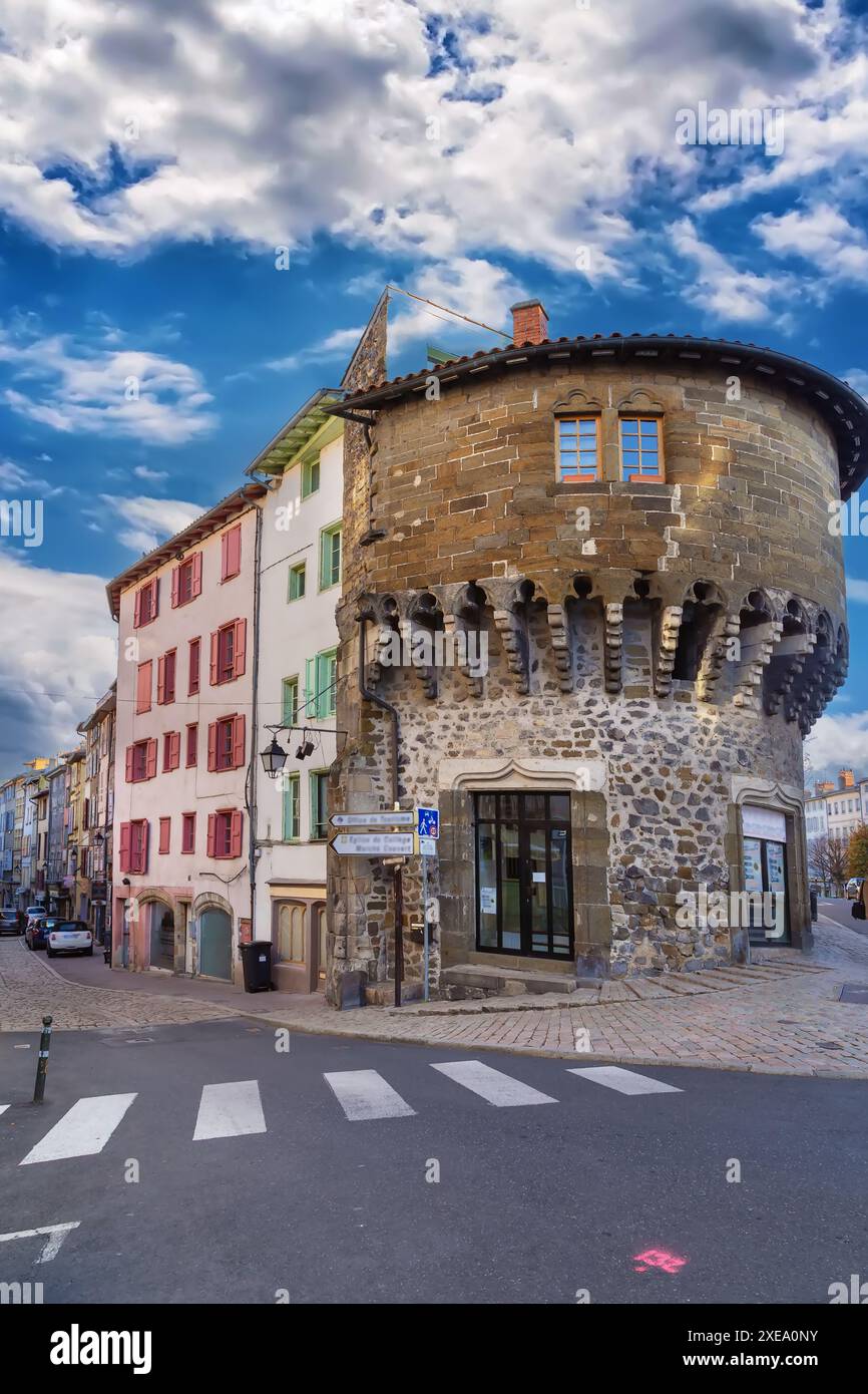 Straße in Le Puy-en-Velay, Frankreich Stockfoto