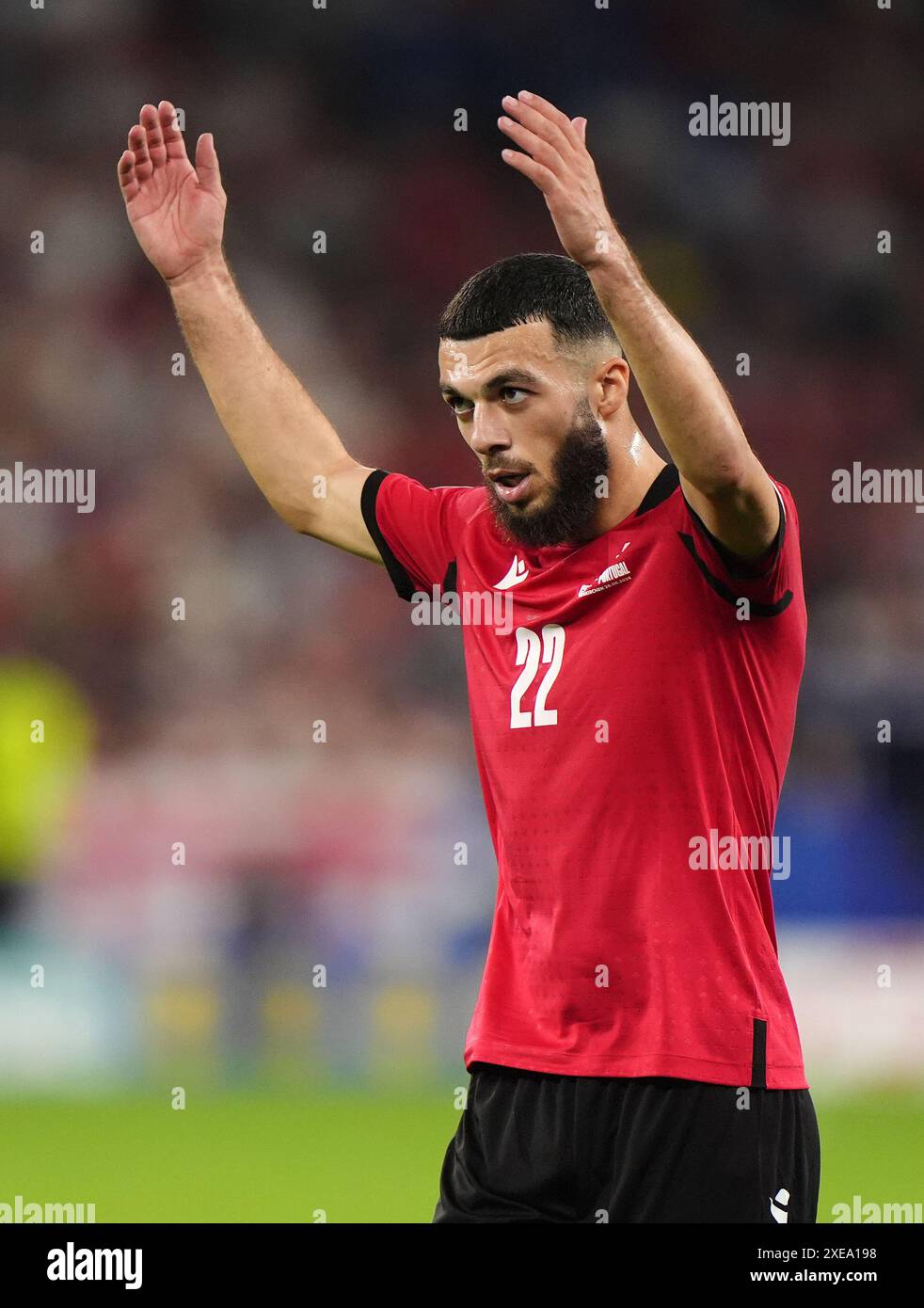 Mikautadze während des Gruppenspiels der UEFA Euro