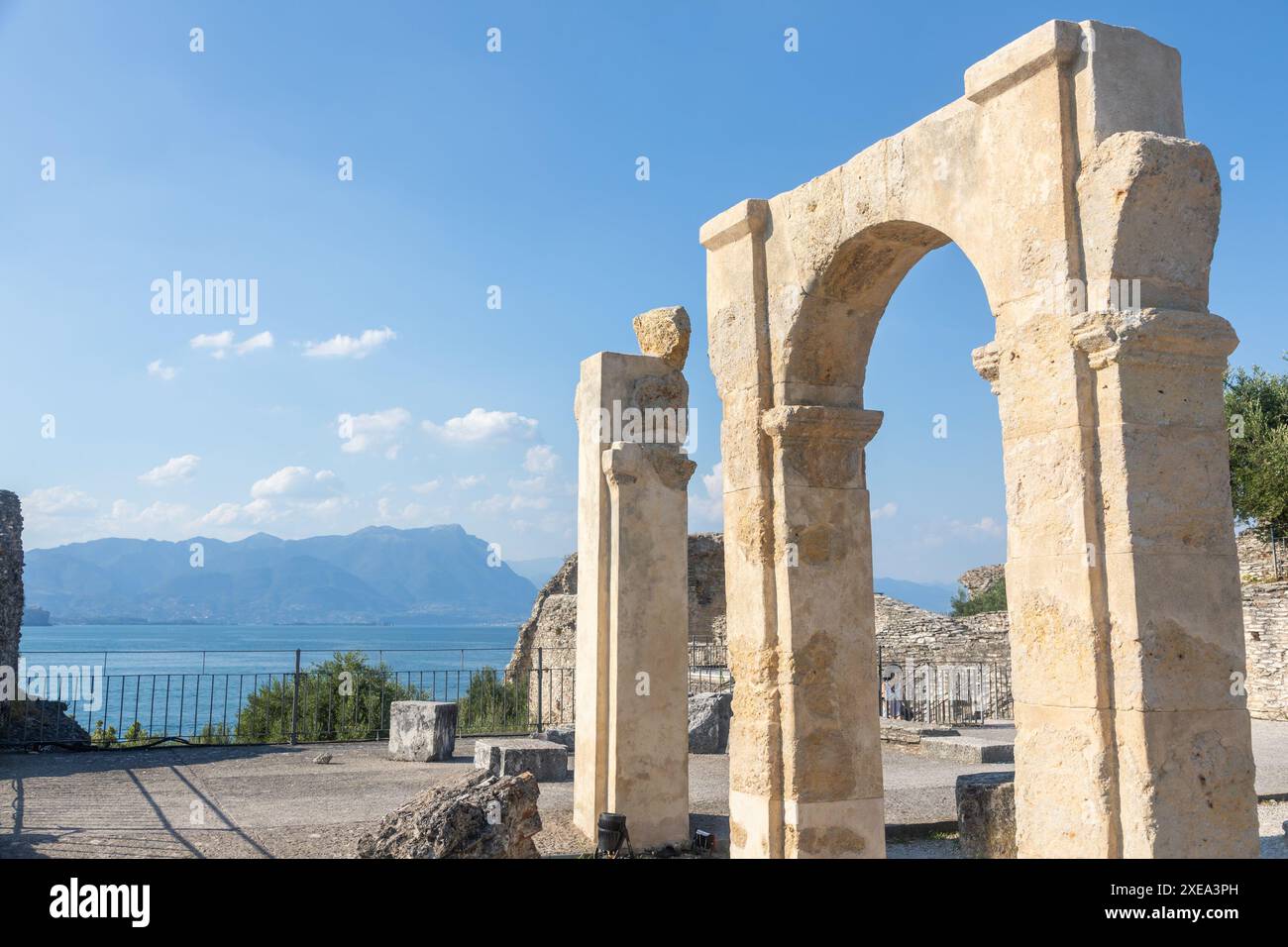 Reiseziel Italien. Grotten von Catullus - Grotte di Catullo - antike römische Villa in Sirmione Stockfoto