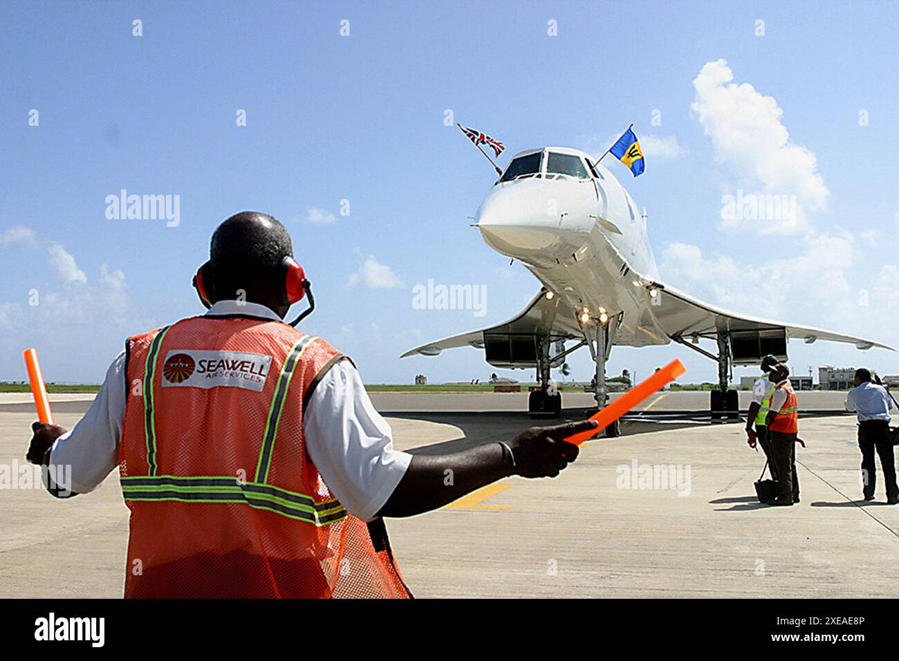 Letzte Landung Von Concorde/Barbados Stockfoto