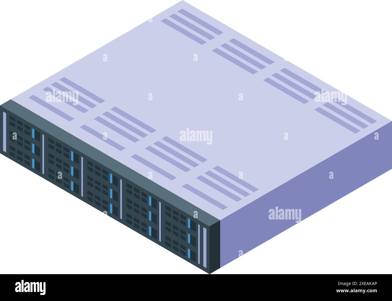 Moderne Servereinheiten verarbeiten große Datenmengen für Cloud-Computing-Dienste Stock Vektor