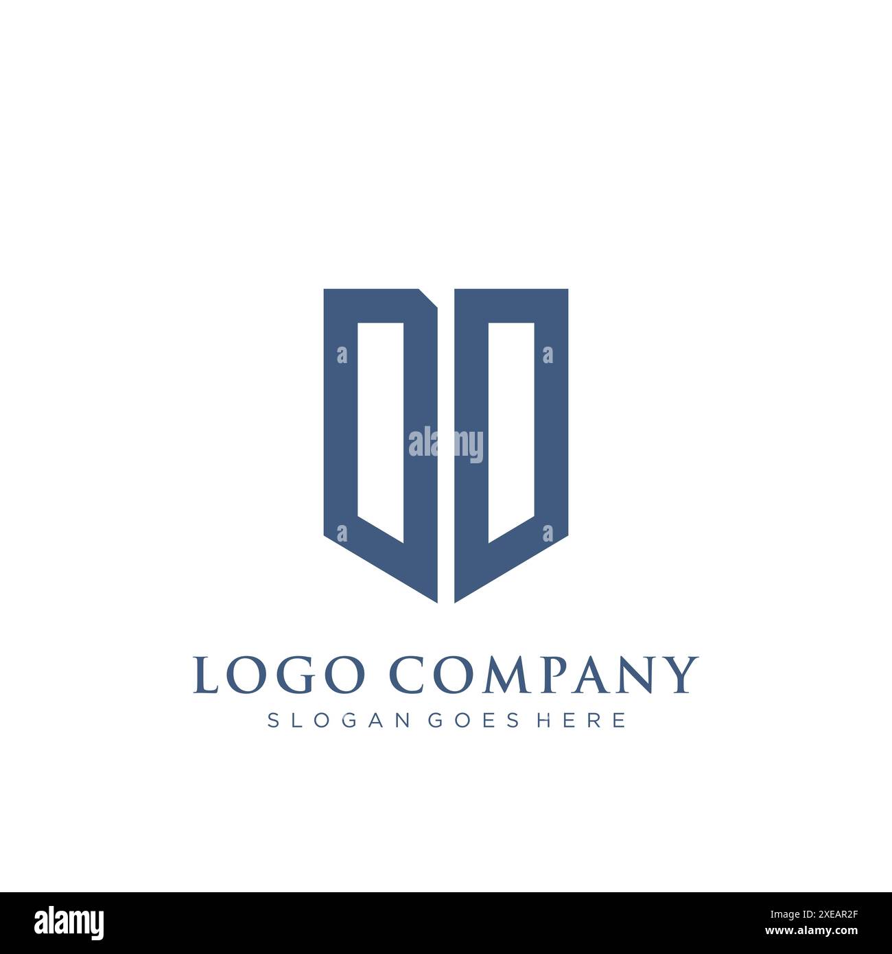 Design mit abgeschirmtem Logo. Stock Vektor