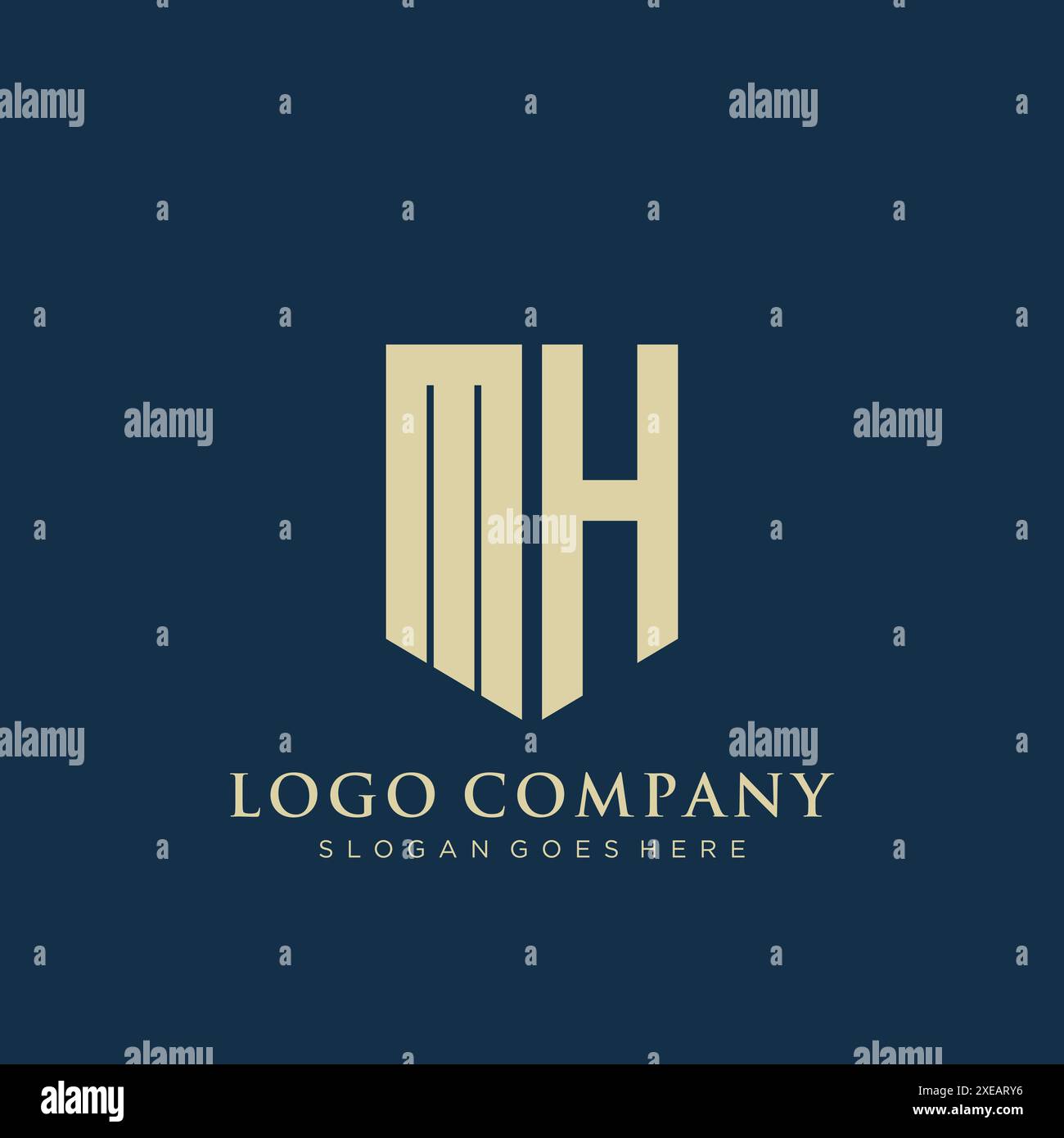 MH-Schild mit Logo. Stock Vektor