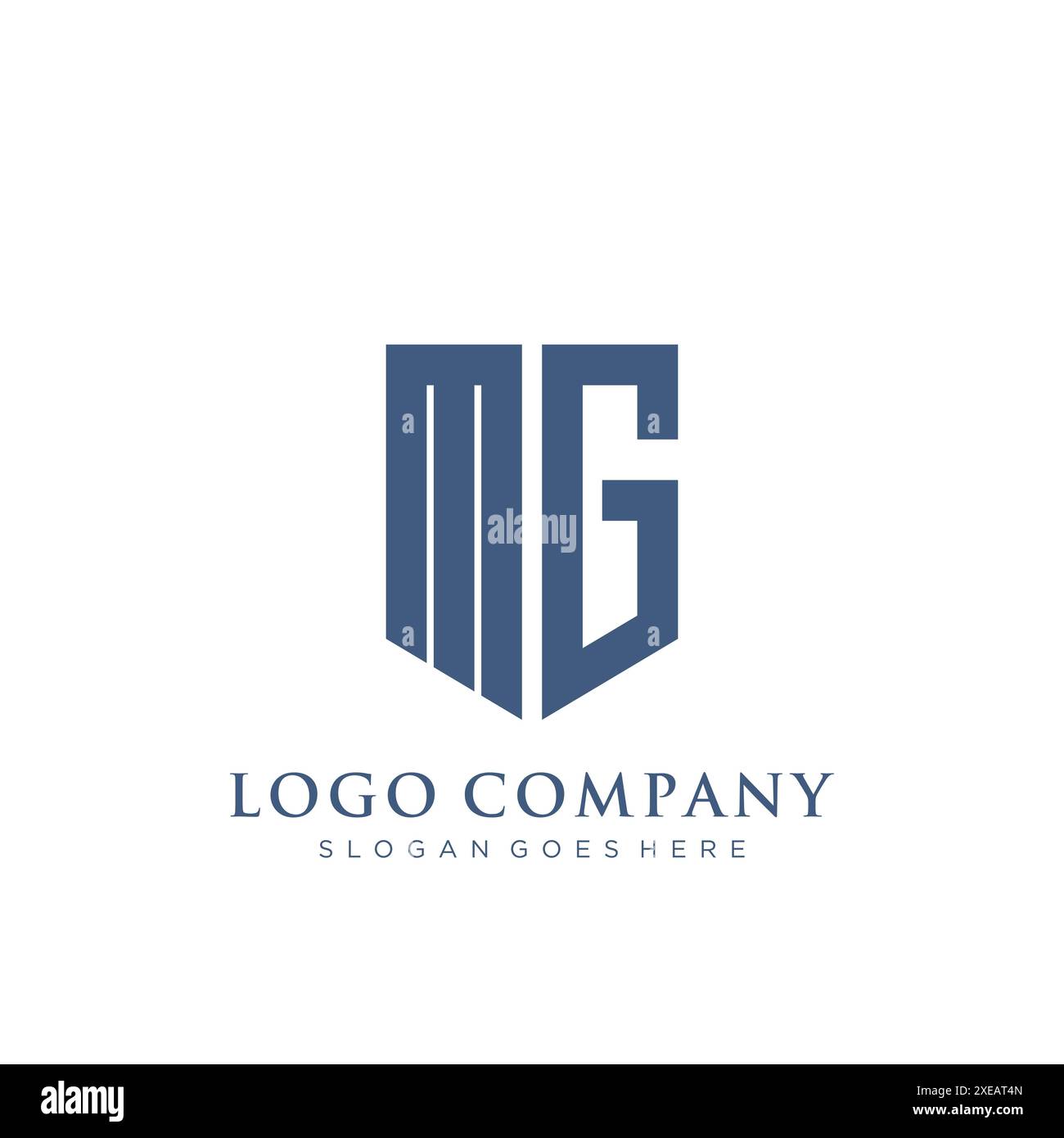 MG-Schild-Logo. Stock Vektor