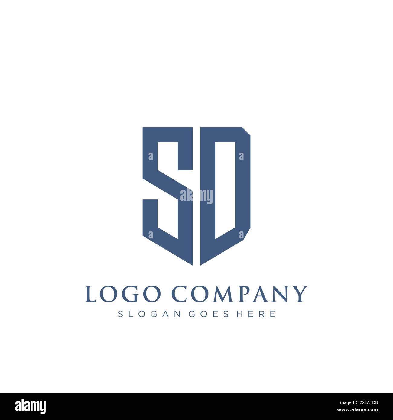 SD-Schild mit Logo. Stock Vektor