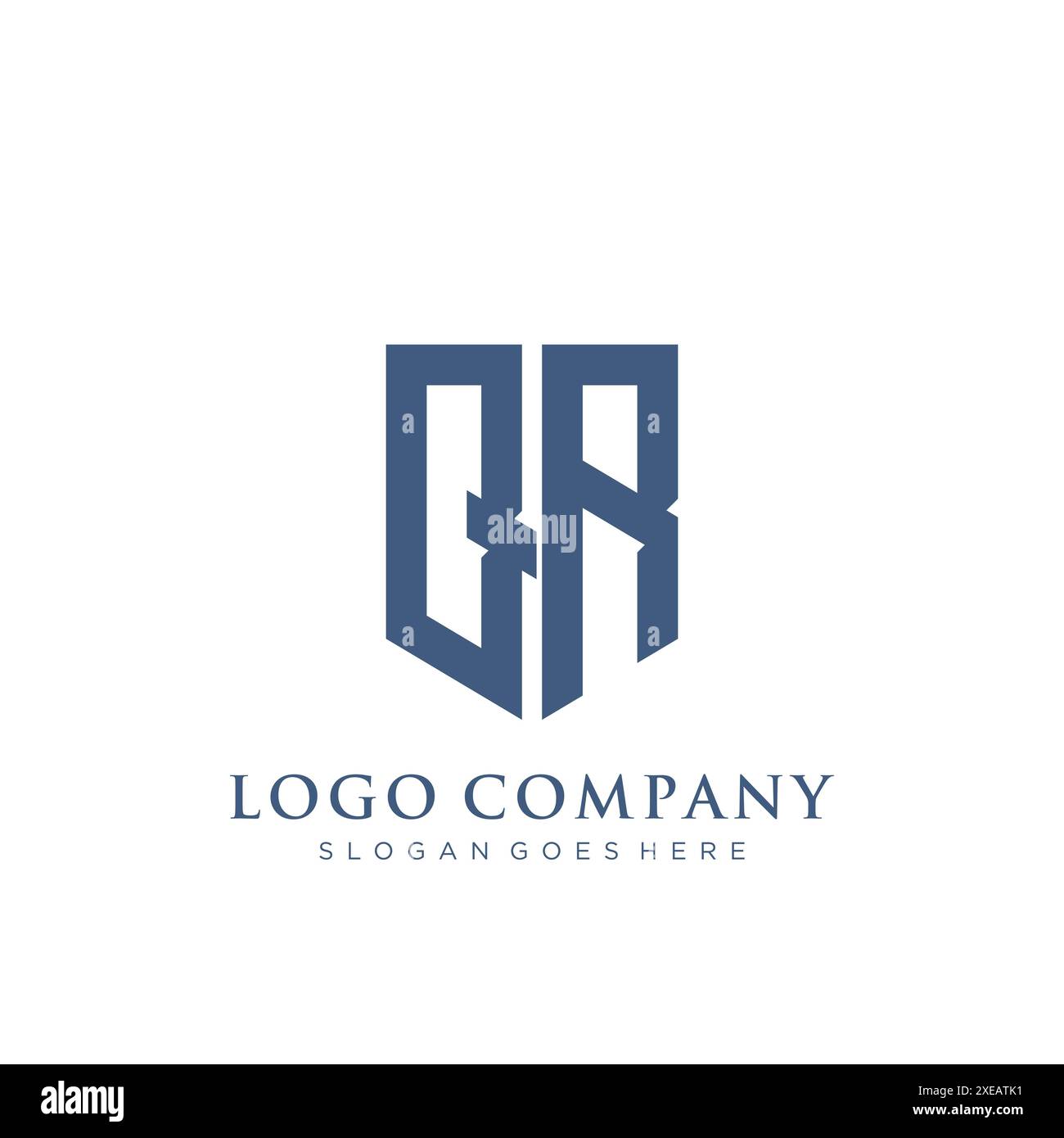 QR-Abschirmung mit Logo. Stock Vektor