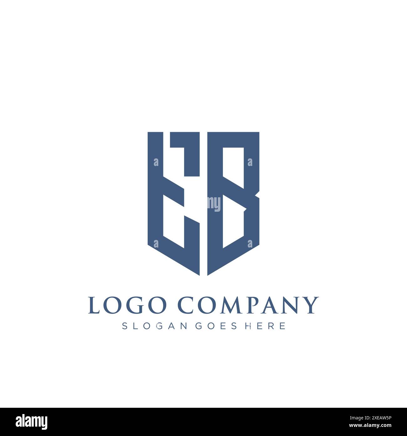 Logo-Design mit TB-Schild. Stock Vektor