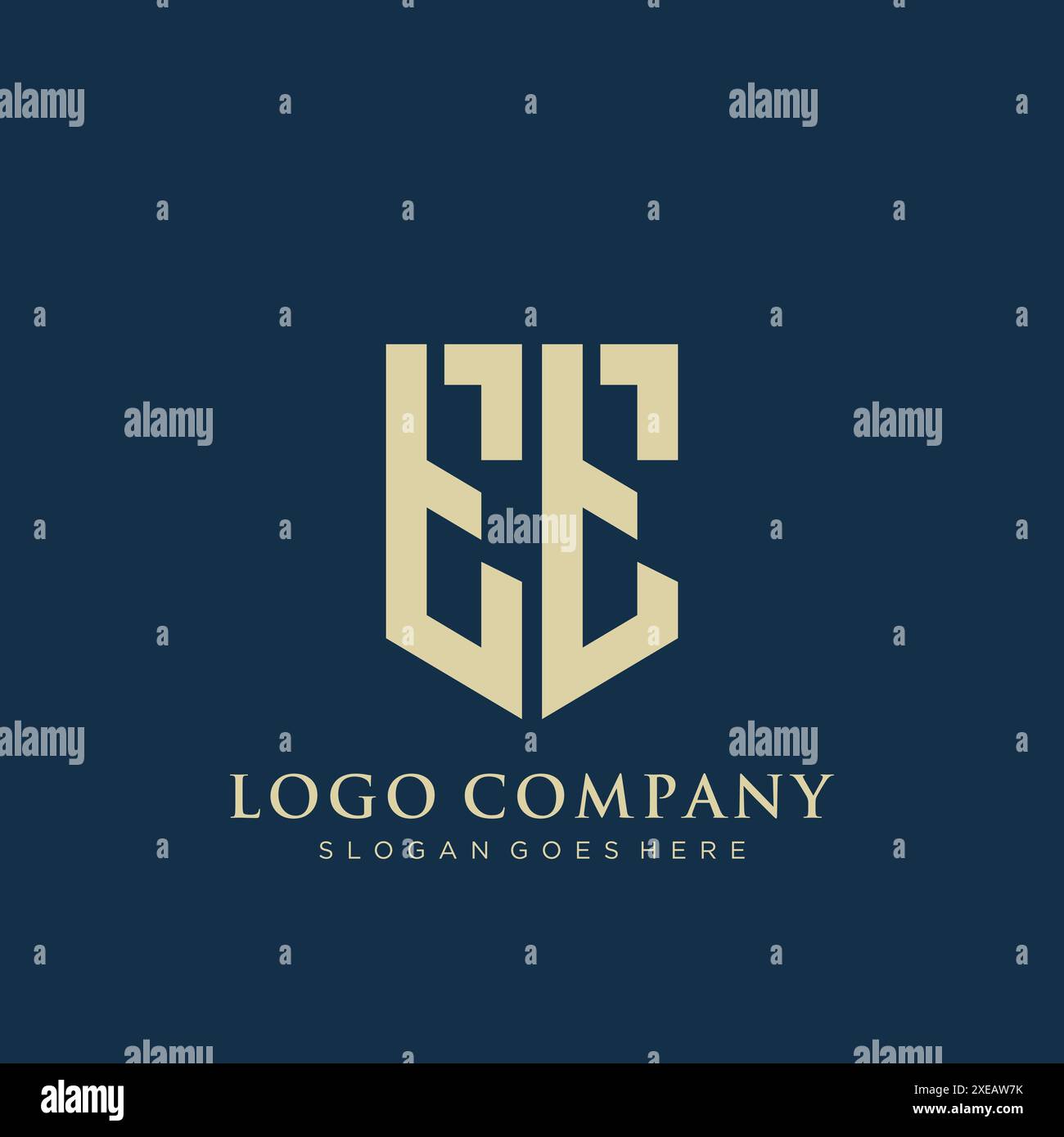 TT-Schild-Logo-Design. Stock Vektor