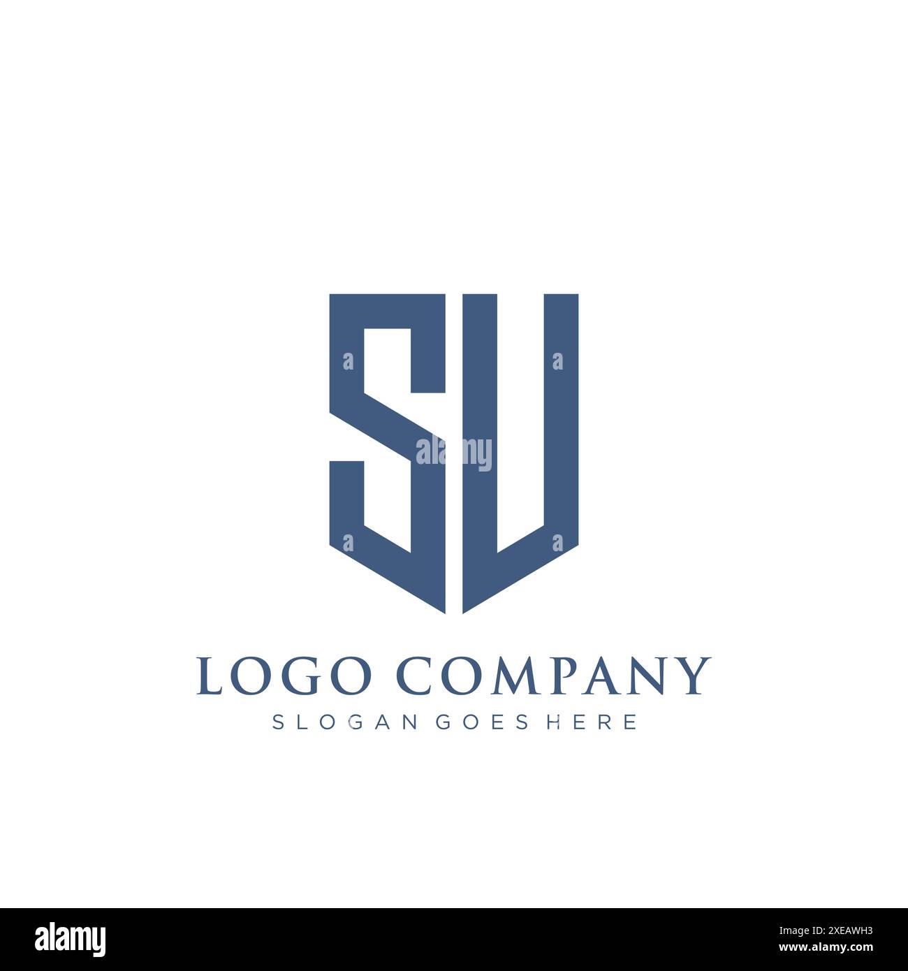 Logo mit SU-Schild. Stock Vektor