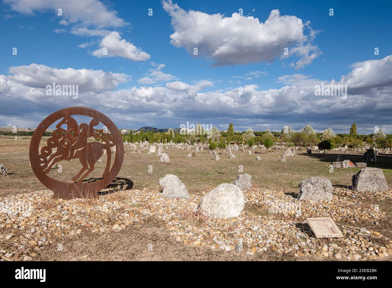 Nekropole von Las Ruedas Stockfoto