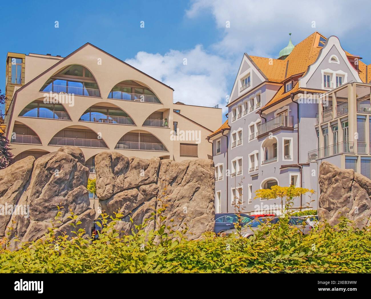 Am Jachthafen Lindau-Zech, Zechwald, Lindau am Bodensee Stockfoto