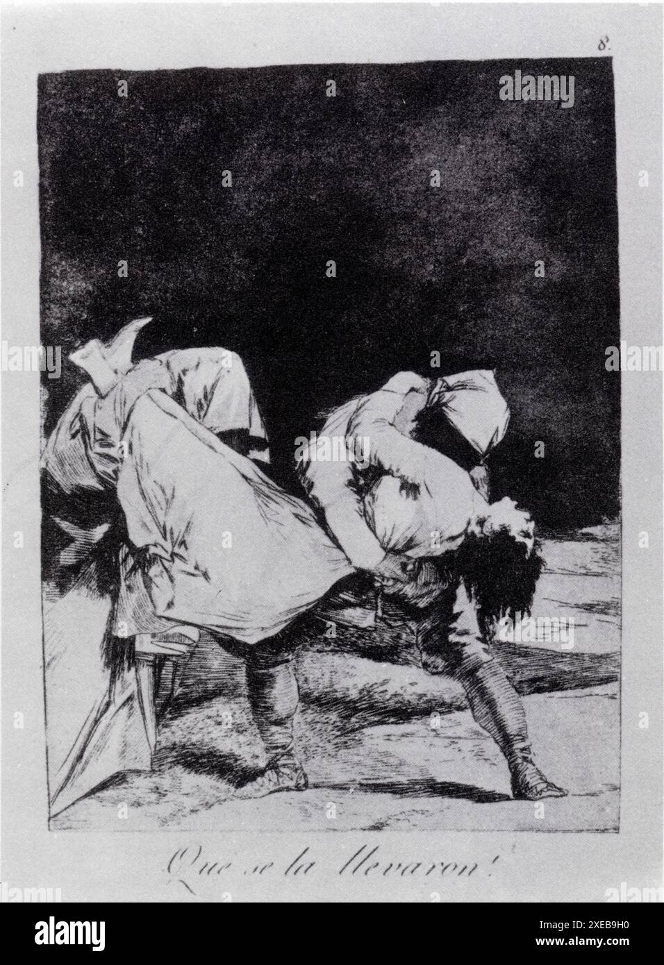 Francisco Goya. Que se la llevaron! Planche Nr. 8 des Caprices. Eau-forte et aquatinte Stockfoto
