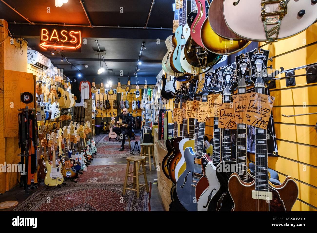 Gitarrenladen Stockfoto