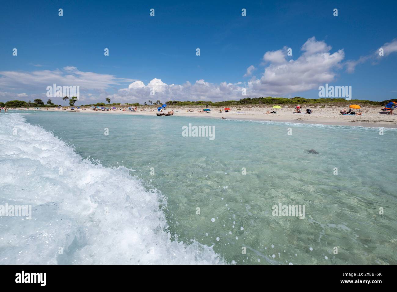 Es Caragol Beach Stockfoto