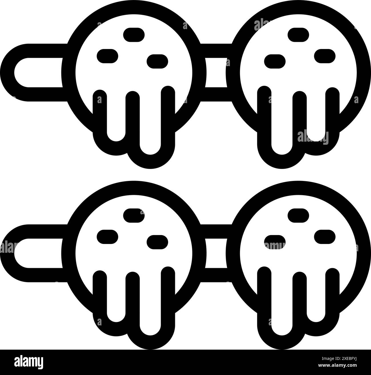 Versuchsrahmen mit Tropffläsen, der von Ophthalmologen für die Sehuntersuchung verwendet wird Stock Vektor