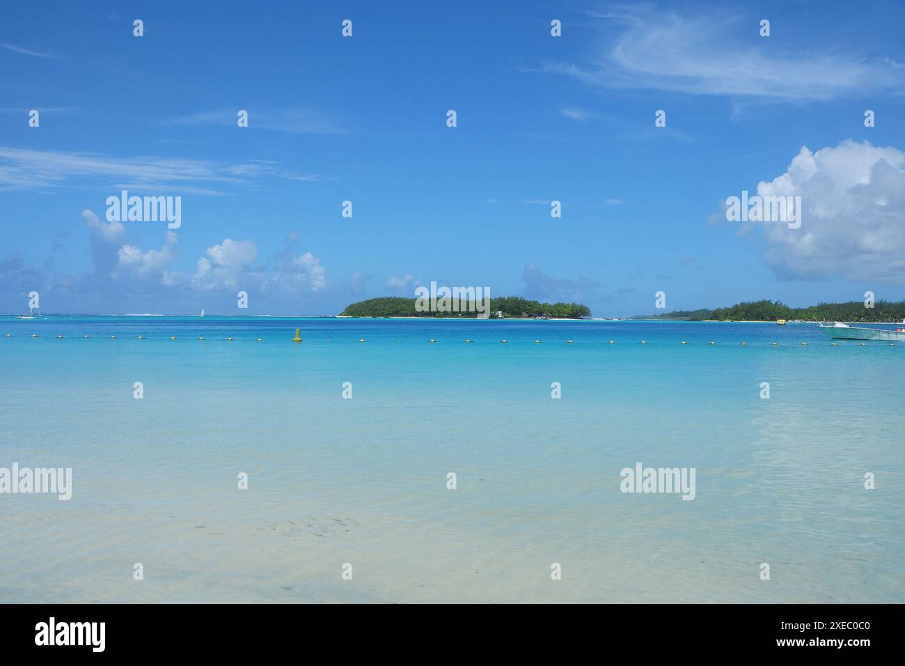 Ein Traum in Blau. Blue Bay, Mauritius Stockfoto