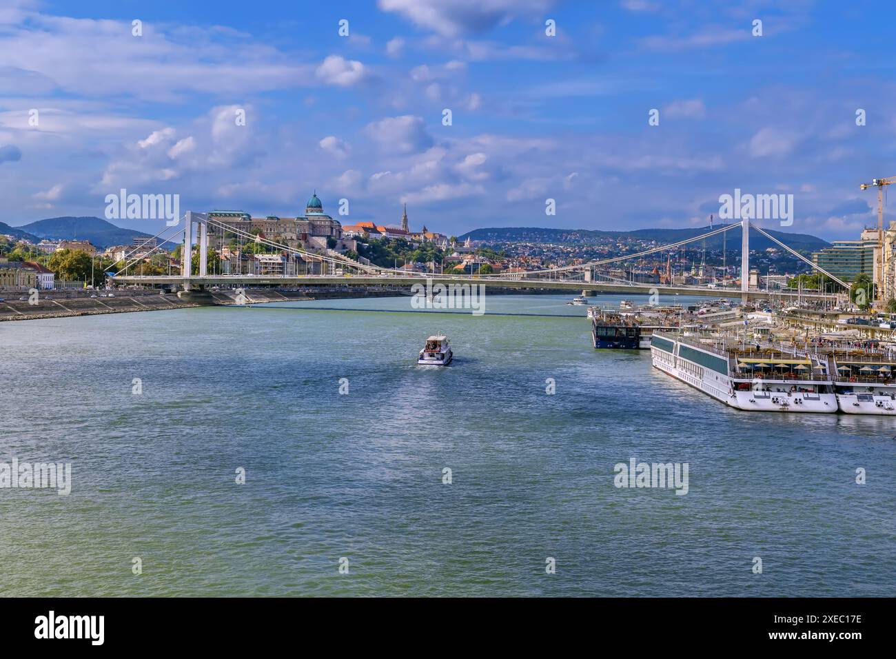 Donau im Stadtzentrum von Budapest, Ungarn Stockfoto