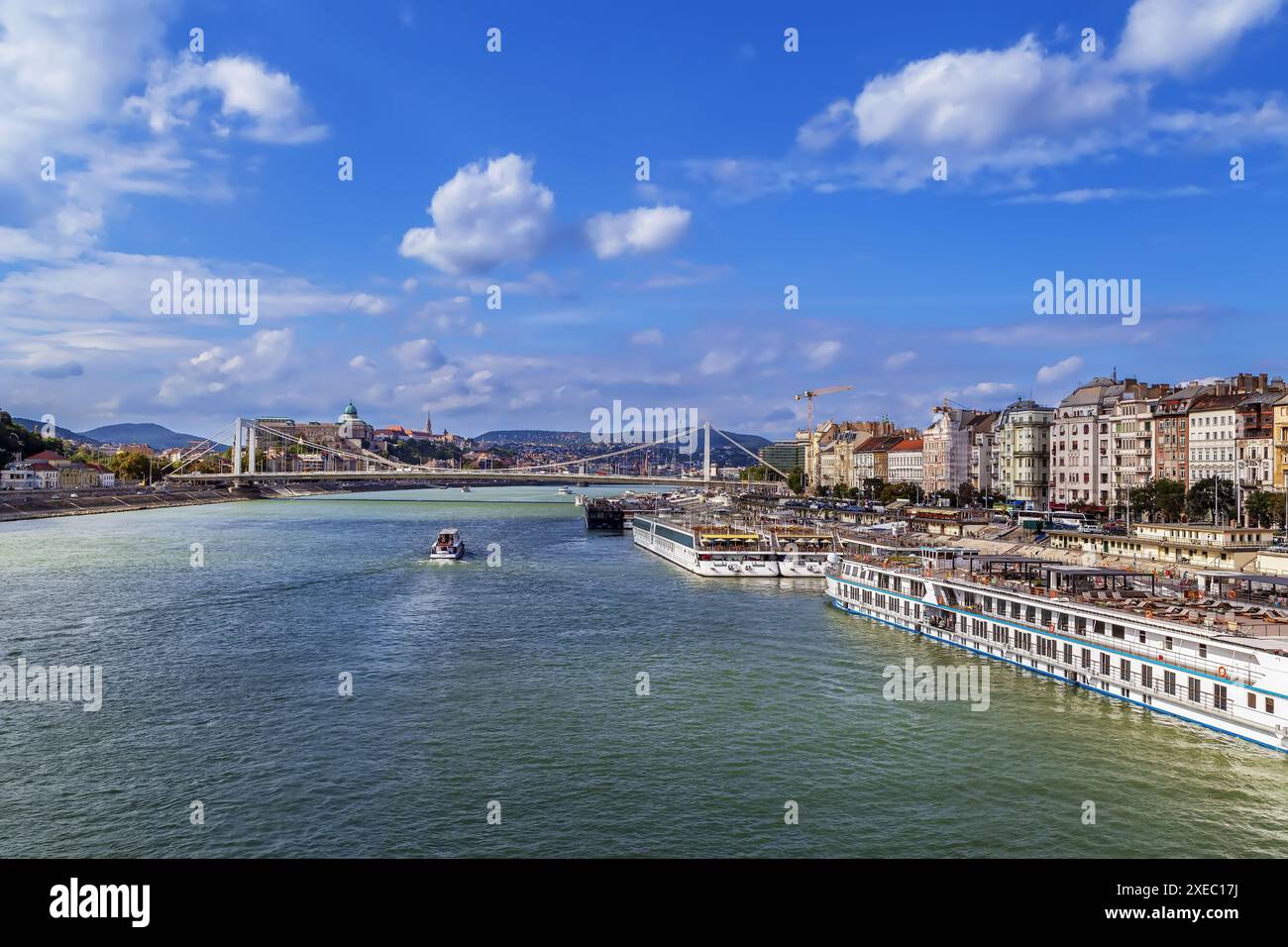 Donau im Stadtzentrum von Budapest, Ungarn Stockfoto