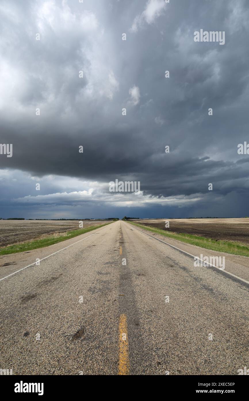 Schnell wechselnde Unwetter in Alberta, Kanada. Stockfoto