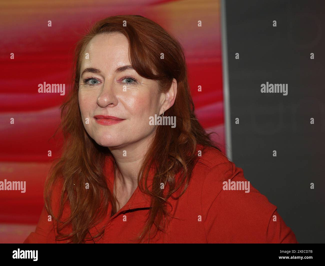 Deutsche Literaturwissenschaftlerin Katrin Schumacher auf der Leipziger Buchmesse 2024 am 21.03.2024 Stockfoto