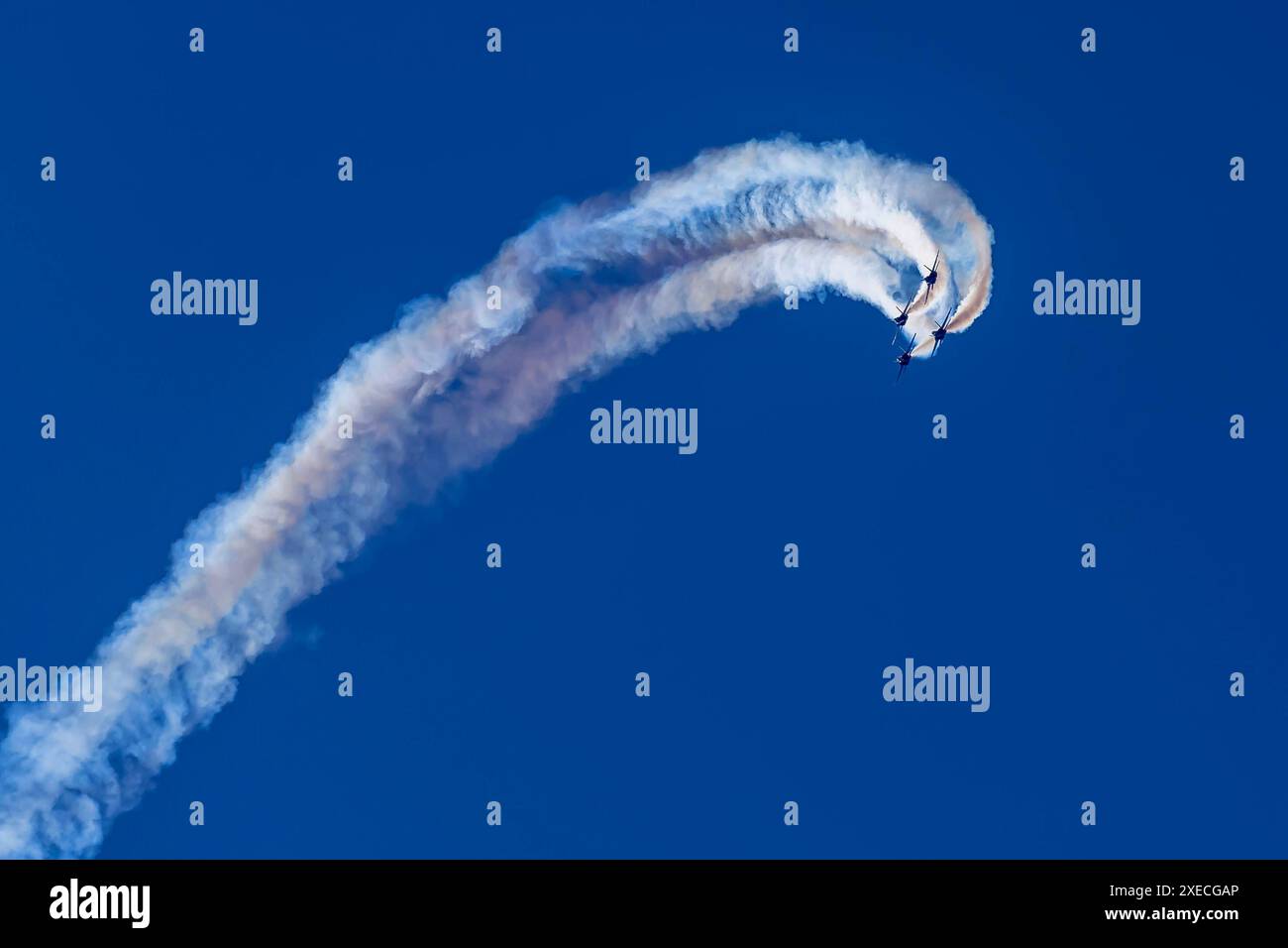 Blue Angels Soar: Präzisionstraining für Saisondebüt Stockfoto