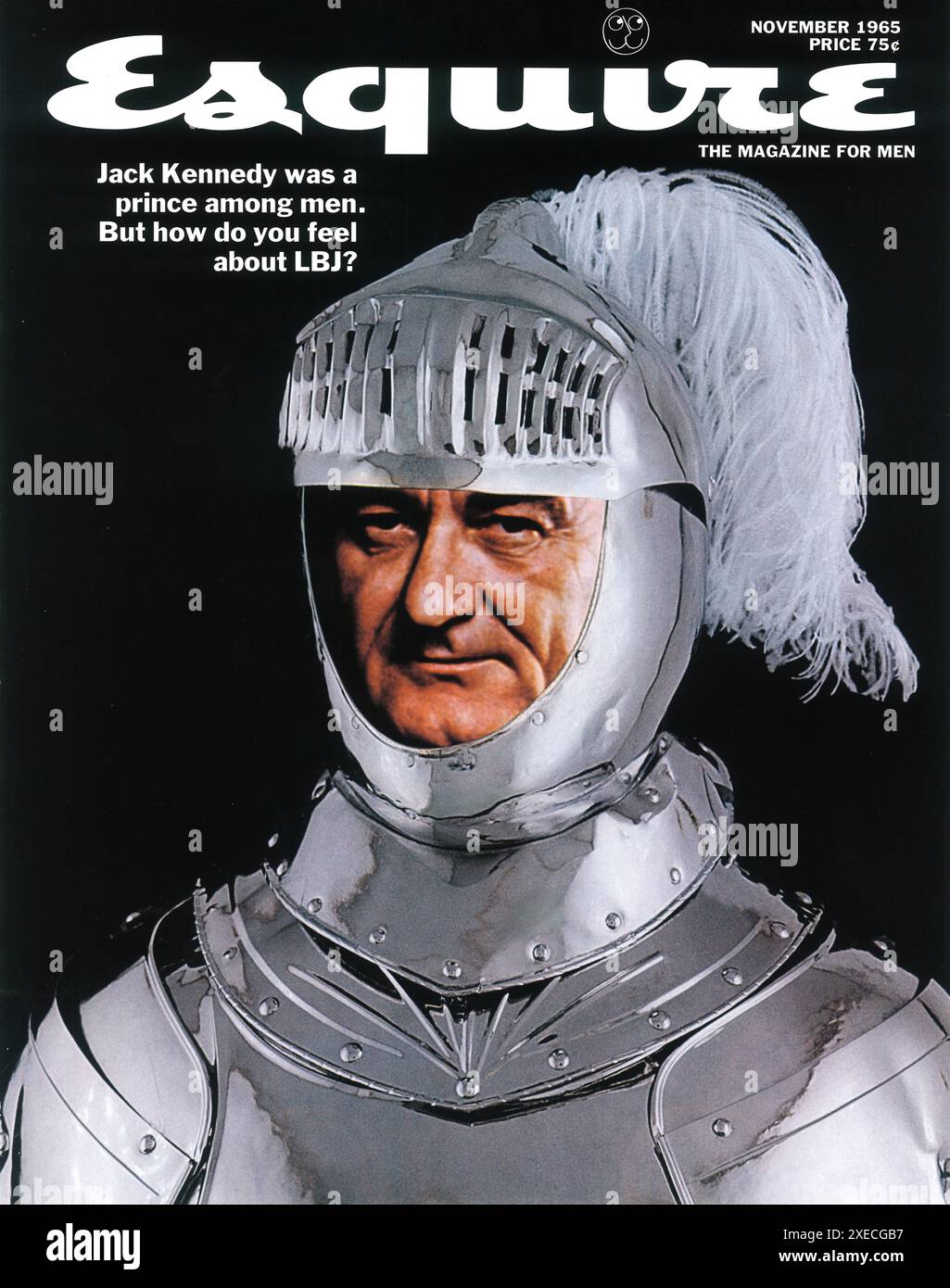 November 1965 Cover des Esquire Magazins... Lyndon Johnson. George Lois Design Stockfoto