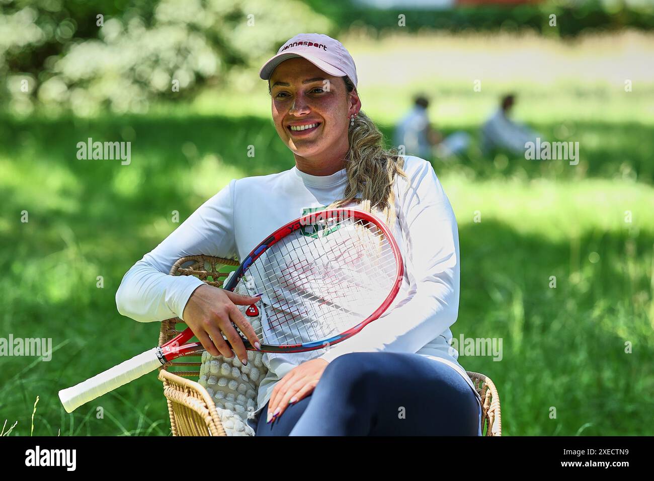 Bad Homburg, Hessen, Deutschland. Juni 2024. Donna Vekic (CRO) Making-of Fotoshooting von Liv Plotz (GER) während der BAD HOMBURG OPEN präsentiert von SOLARWATTT- WTA500 - Womens Tennis (Credit Image: © Mathias Schulz/ZUMA Press Wire) NUR REDAKTIONELLE VERWENDUNG! Nicht für kommerzielle ZWECKE! Stockfoto