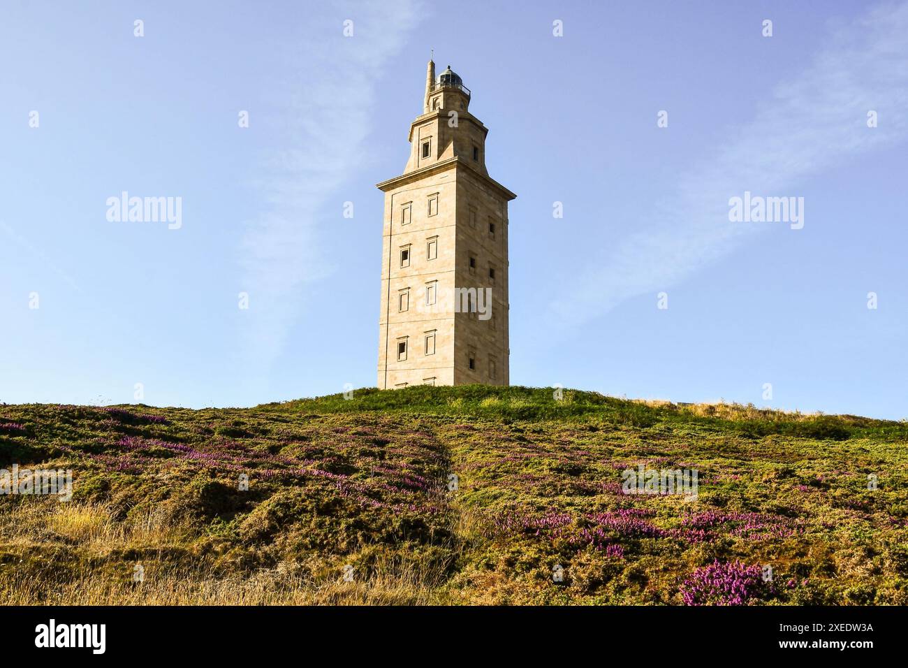 Turm, Foto als Hintergrund, Foto als Hintergrund , in einer coruna nordspanien, galicien, spanien, europa , Turm des herkules Licht Stockfoto
