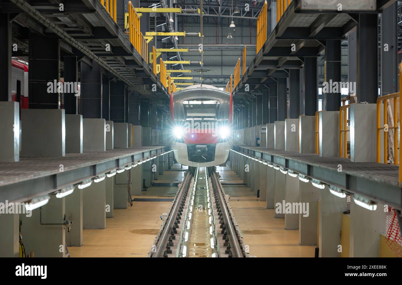 Skytrain, Ein Schnellbahnsystem, das bei Einzelpersonen in großen städtischen Gemeinden beliebt ist. Praktisch und zeitnah Stockfoto