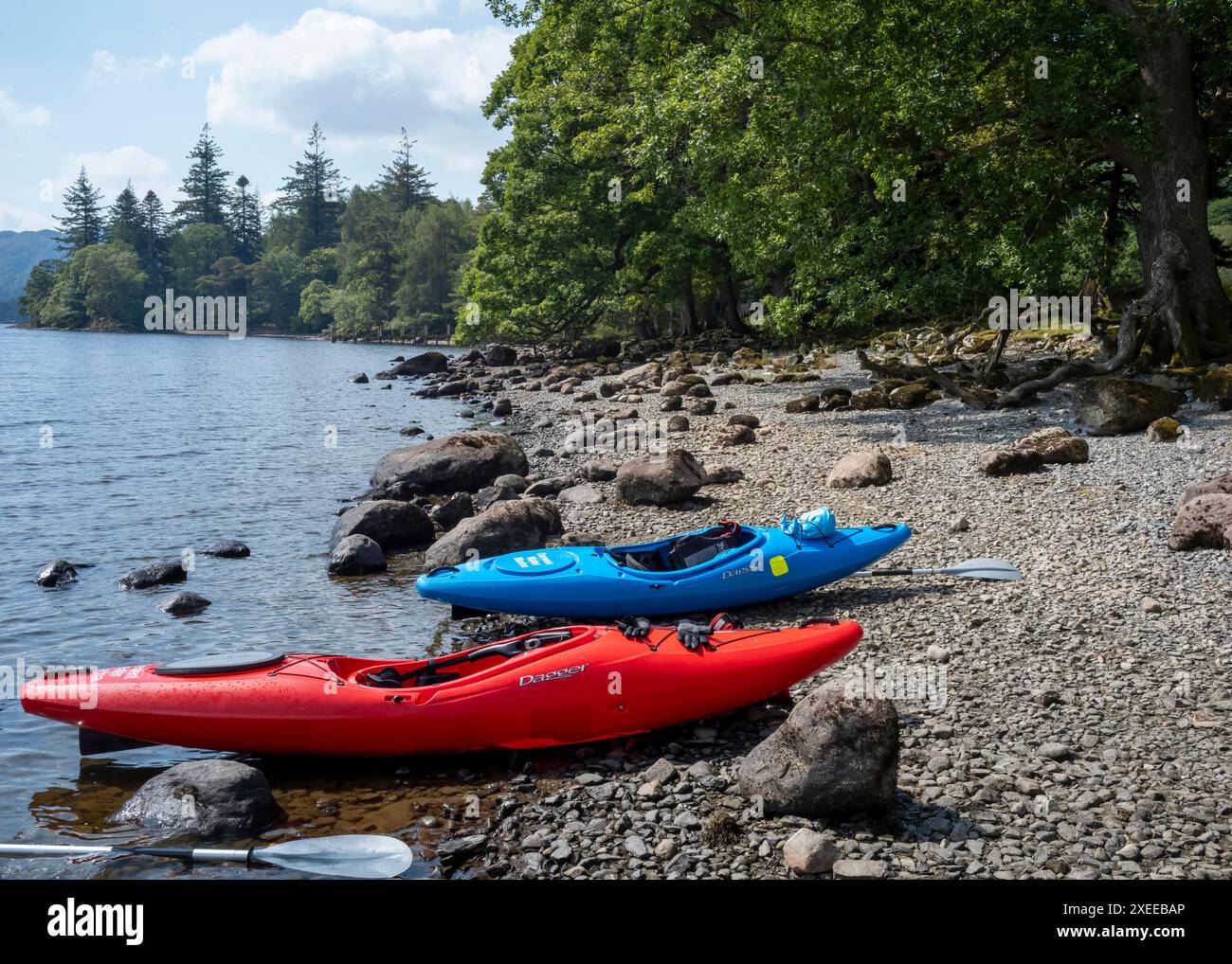 Erkunden Sie Otterbield Bay, Derwent Water, Lake District, Cumberland, Cumbria, UK Stockfoto