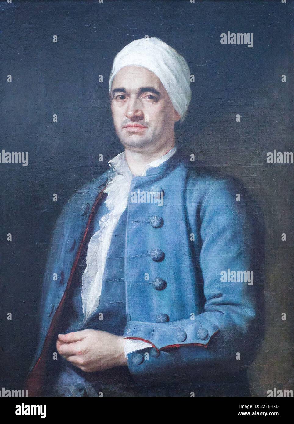 Luis Melendez 1716-1780. Ölgemälde, Porträt eines Fremden. Museum der Schönen Künste von Asturien. Oviedo, Spanien Stockfoto