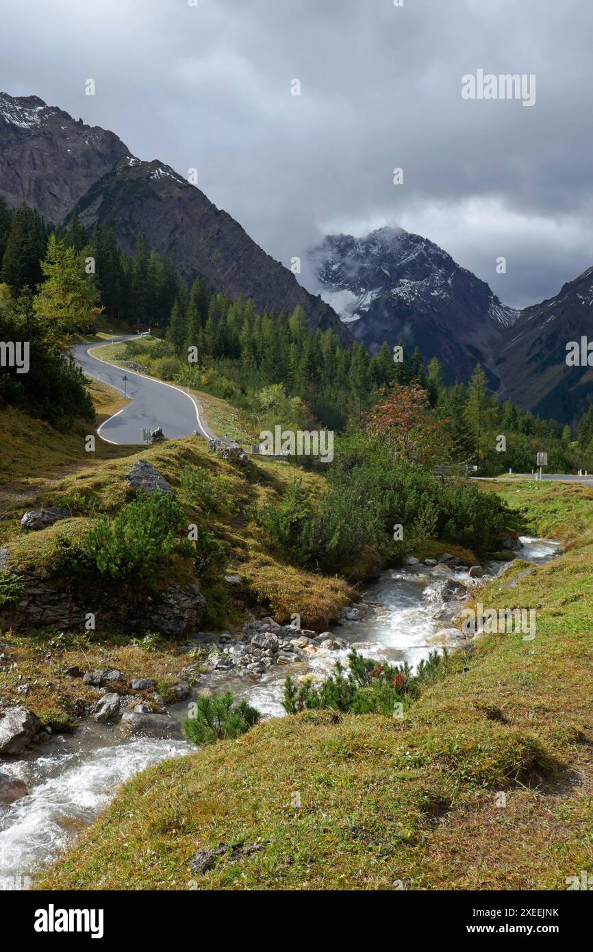 Hahntennjoch in Osterreich Stockfoto