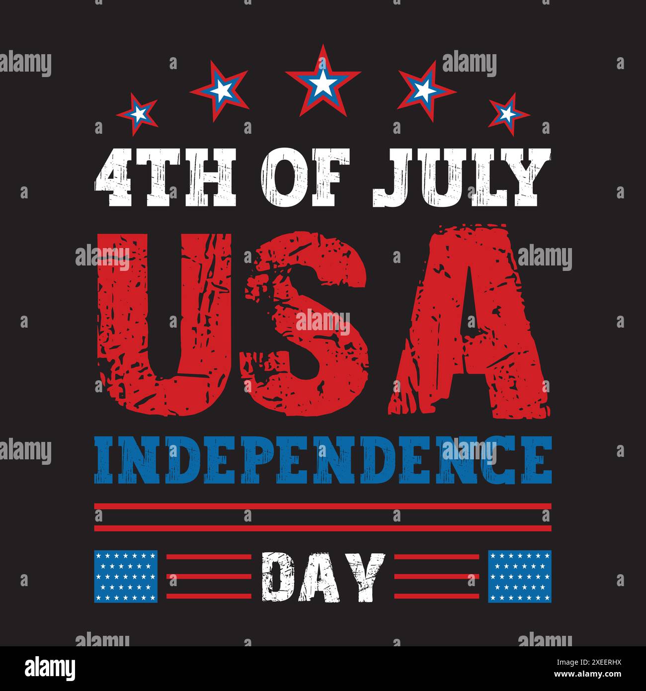 4. Juli T-Shirt Design American Independence Day Konzept Stock Vektor