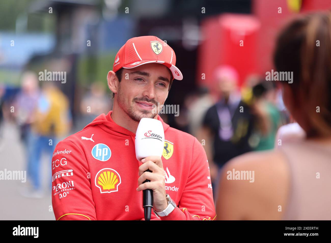 16 Charles Leclerc (Scuderia Ferrari HP, Nr. 16), Media Day, AUT, Oesterreich, Formel 1 Weltmeisterschaft, Großer Preis Österreichs, 27.06.2024 Foto: Eibner-Pressefoto/Annika Graf Stockfoto