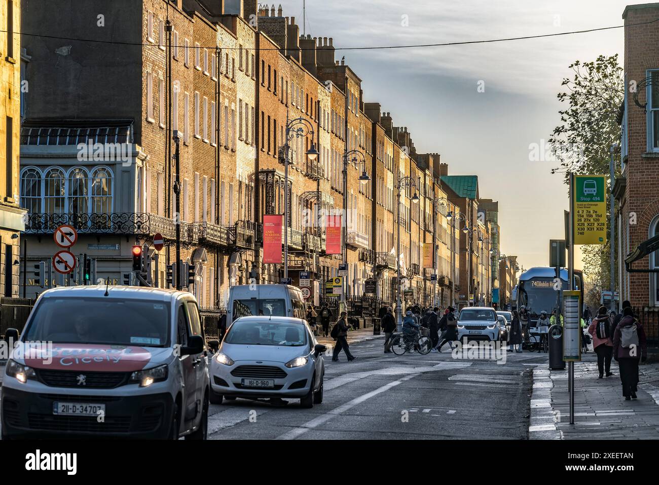 Clare Street am Morgen. Dublin. Irland. Stockfoto
