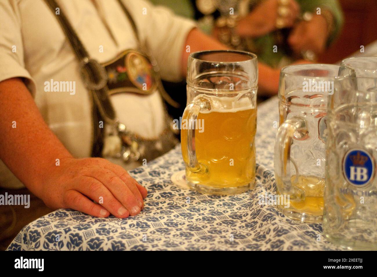 Deutschland, Bayern, München, Hofbräuhaus Berühmte Bierhalle Stockfoto