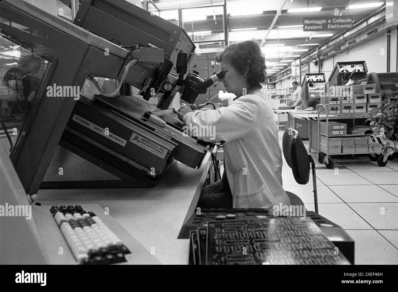 - Stabilimento IBM di Vimercate (Milano), febbraio1984 - IBM-Werk in Vimercate (Mailand), Februar 1984 Stockfoto