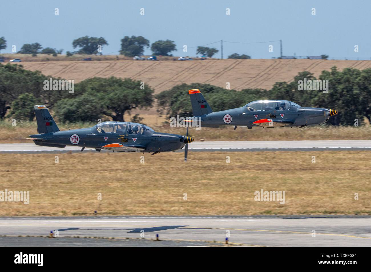 Socata TB-30 Epsilon von der portugiesischen Luftwaffe bei der Beja Air Show Stockfoto