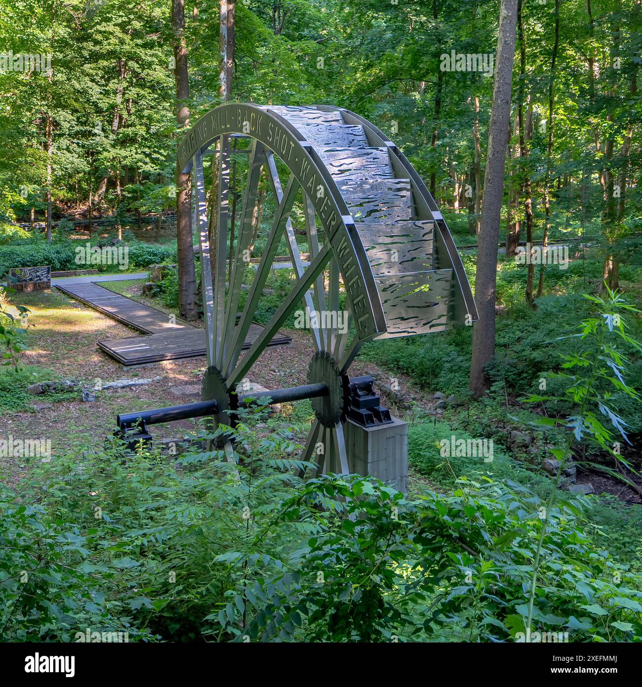 Cold Spring, NY, USA - 25.06.2024: West Point Foundry Preserve, malerische Hudson Parks, im Putnam County Stockfoto
