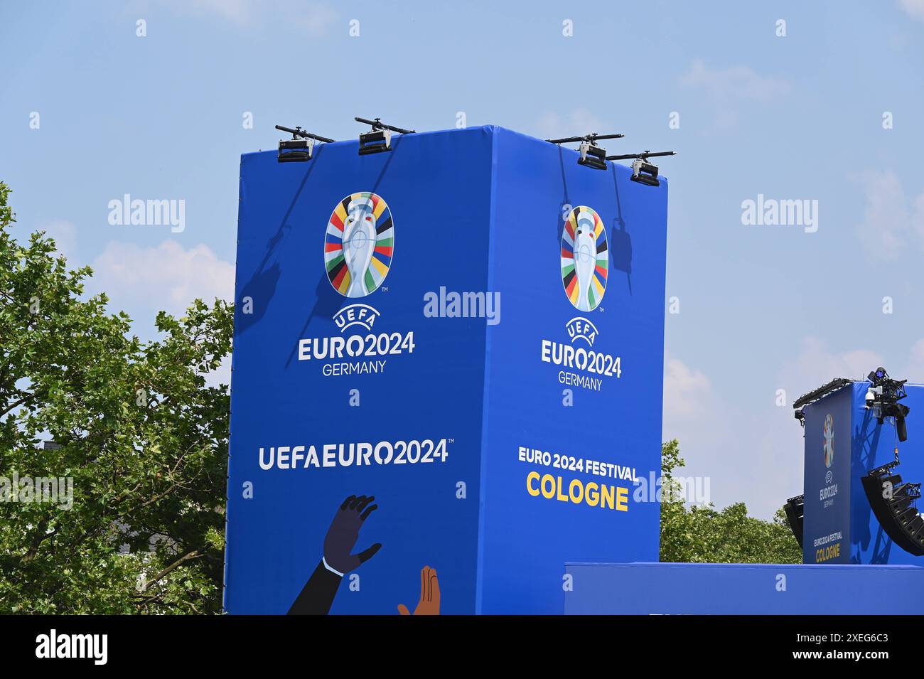 Eingang zur Fanzone bei der Fussball EM Euro2024 *** Eingang zur Fanzone bei Euro2024 Stockfoto